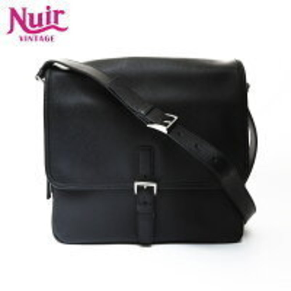 Prada Saffiano Leather Shoulder Bag Black
